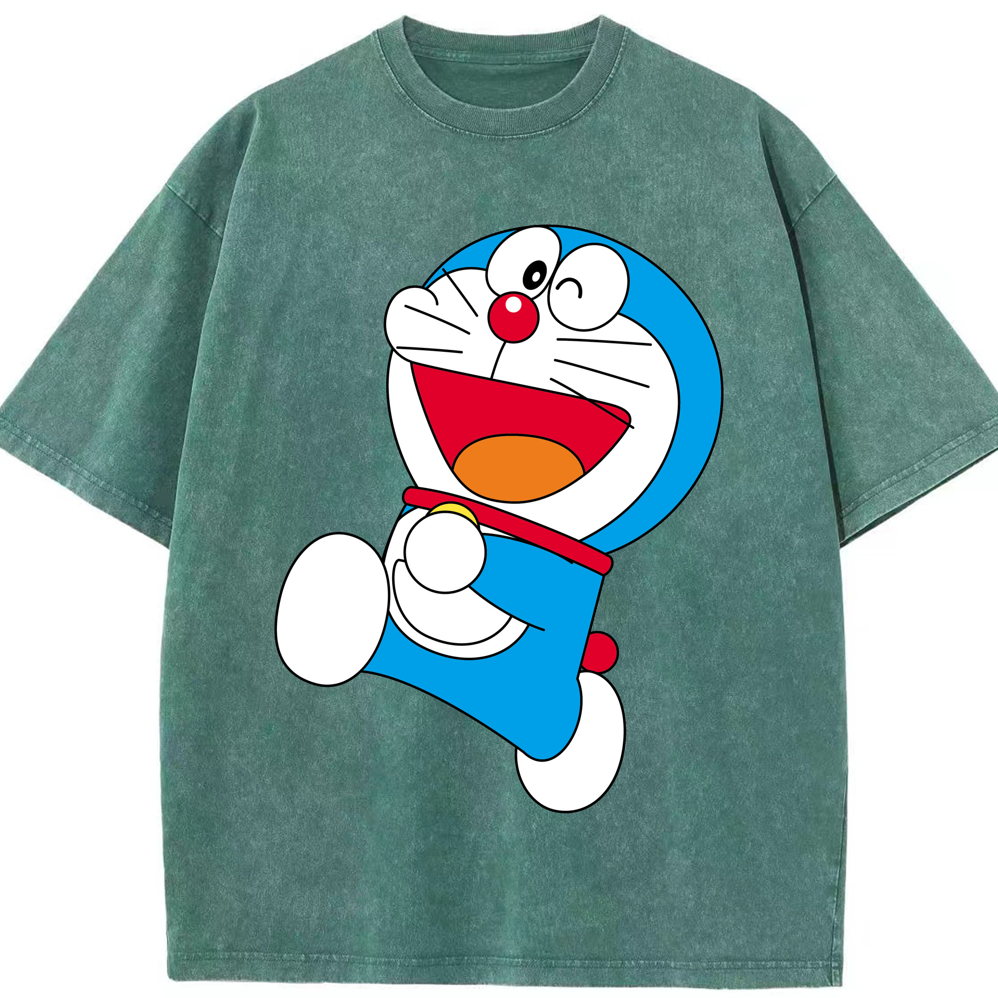 （画像用） ドラえもん Doraemon 綿100% ヴィンテージ風 半袖Tシャツ（フロントプリント）